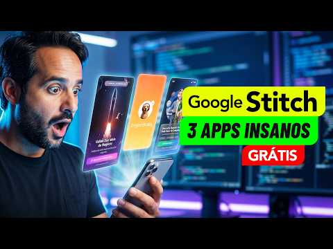 🚨 Google Stitch ATUALIZOU e Agora Cria Apps Sozinho (Testei!)