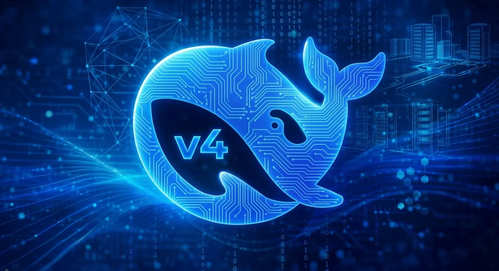 Imagem ilustrativa sobre o lançamento do DeepSeek-V4 em código aberto e sua disputa com modelos fechados como o GPT-5.5.