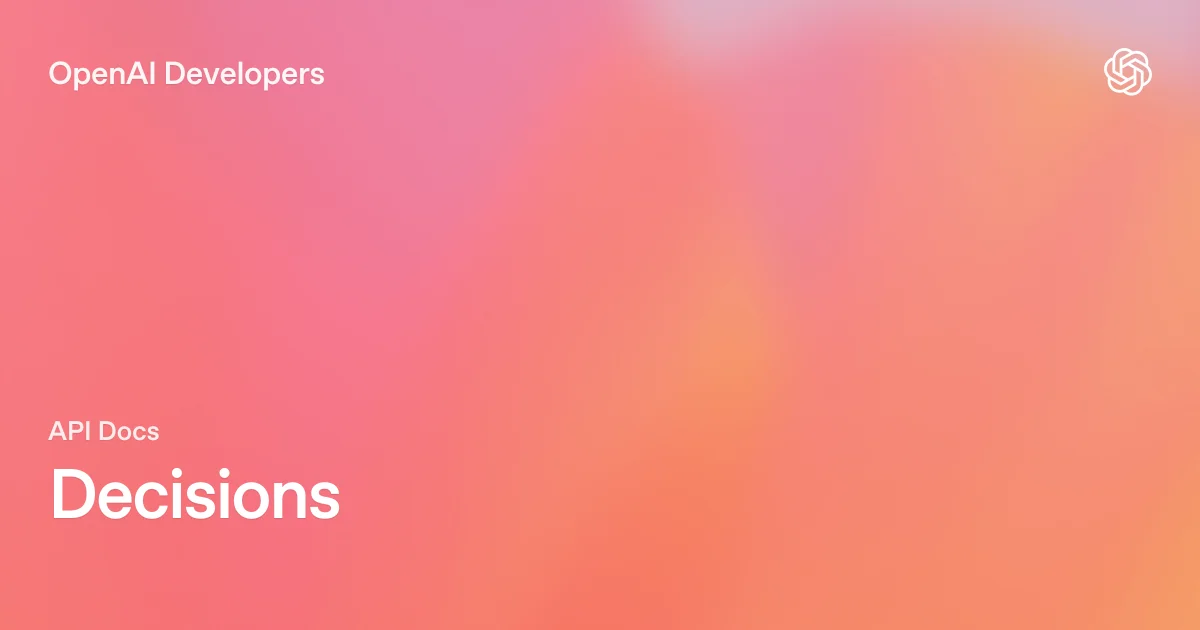 openai decisions api - imagem oficial